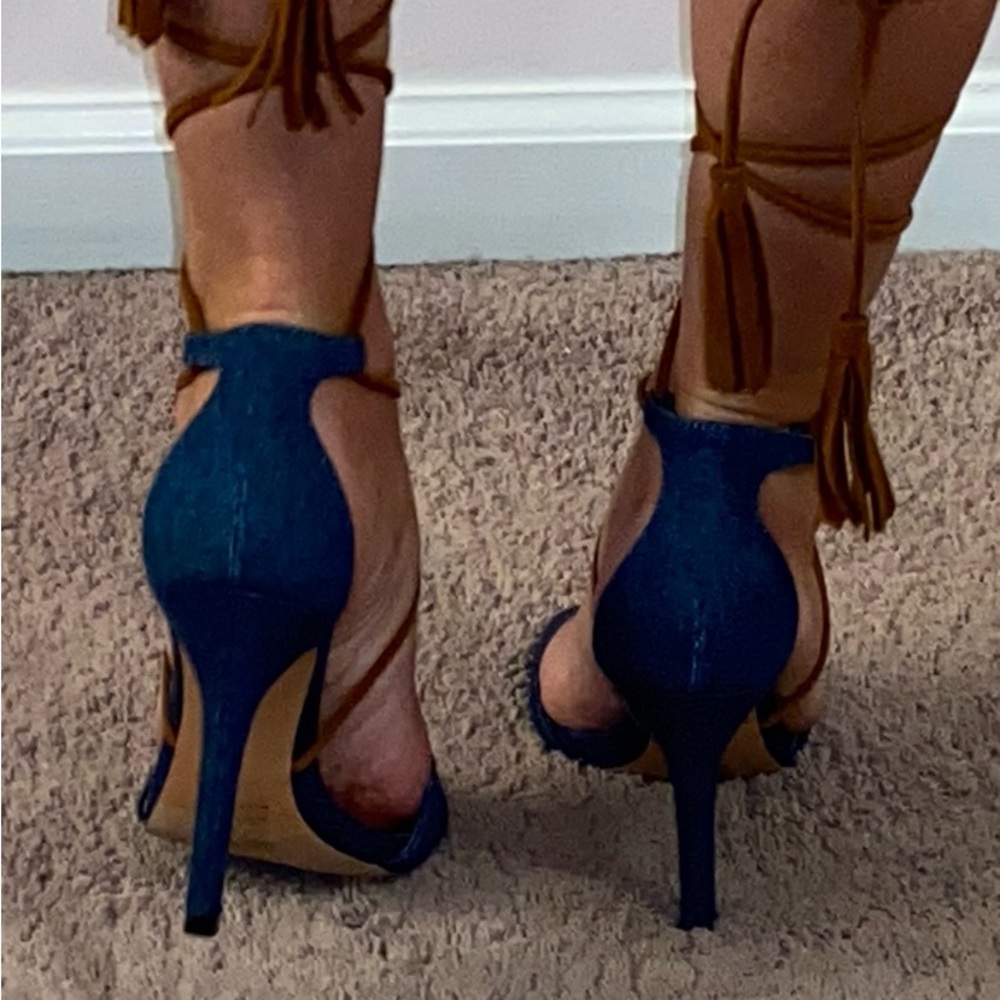 BCBG Denim Gladiator Sandals - Picture 5 of 8
